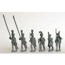 Infantry command, shakos ( with two standard bearers)...