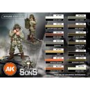 US AIRBORNE DIVISION, D-DAY WARGAME STARTER SET 14 COLORS & 1 FIGURE (EXCLUSIVE 101ST RADIO OPERATOR)