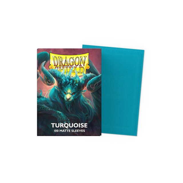 Kartenhüllen Dragon Shield Standard Sleeves - Turquoise Matte (100 Sleeves)