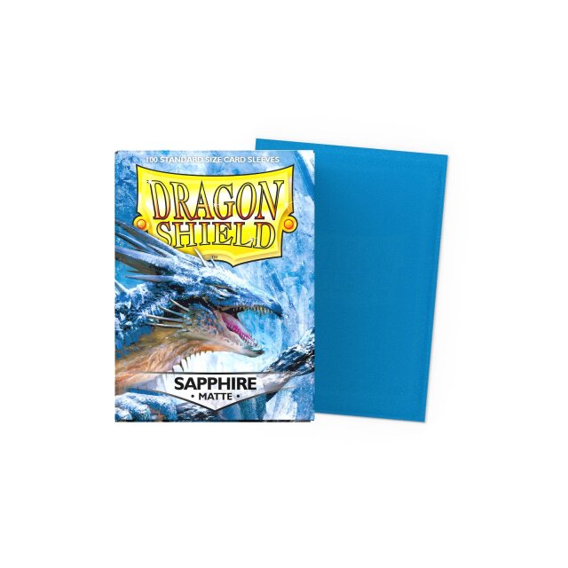 Kartenhüllen Dragon Shield Standard Sleeves - Sapphire Matte (100 Sleeves)