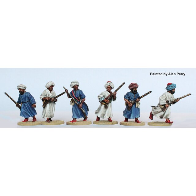 Egyptian fellahin musketeers advancing/running.