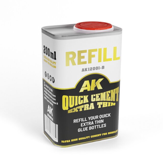 AK 200 ML Refill– Quick Cemente Extra Thin  (GLUE)