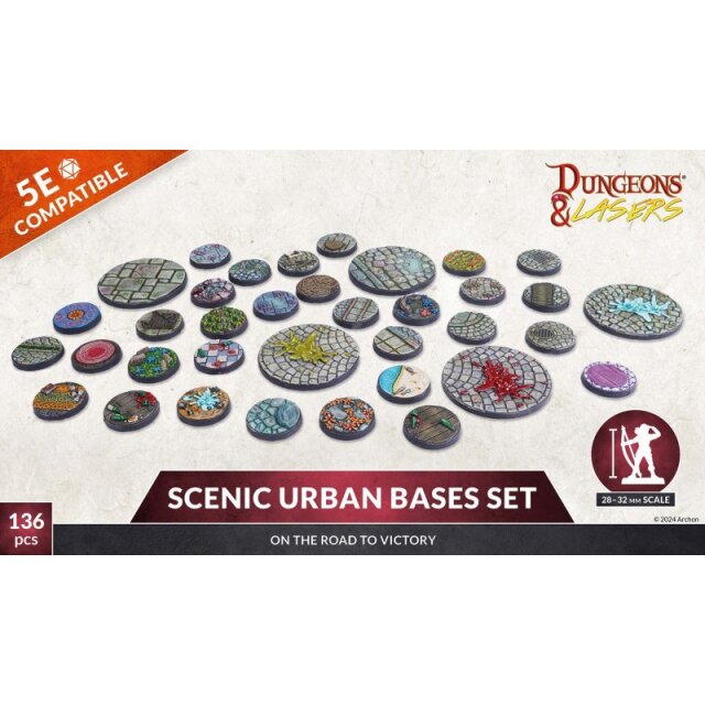 D&L: Scenic Urban Bases Set (136 Stk) 25 mm und 50 mm