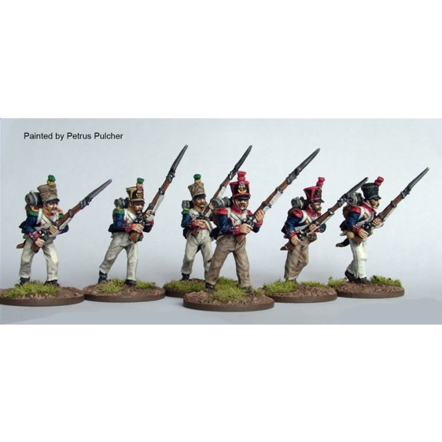 Line Voltigeurs / Grenadiers advancing ‘high porte’