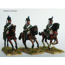Chasseurs a Cheval galloping , swords shouldered