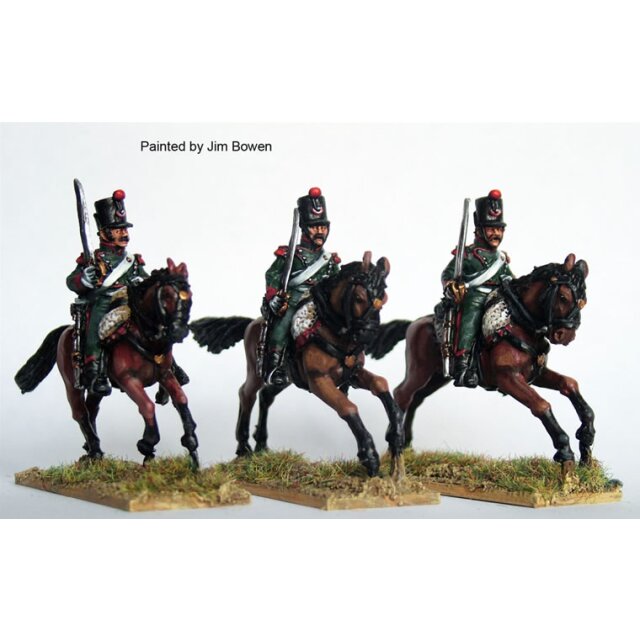 Chasseurs a Cheval galloping, drawn swords, Elite coy, cylindr