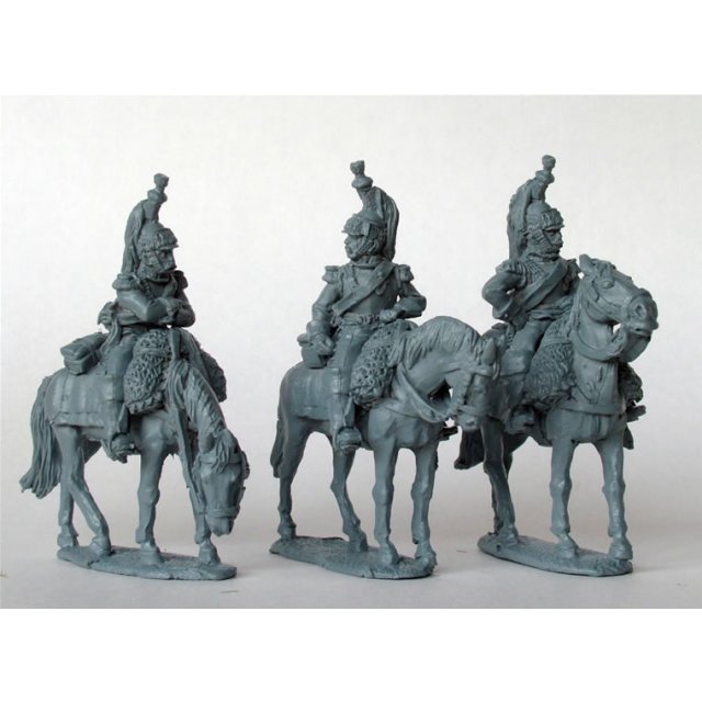 Cuirassiers on standing horses in reserve, at ease (1)