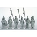 Line Regimental command standing at attention