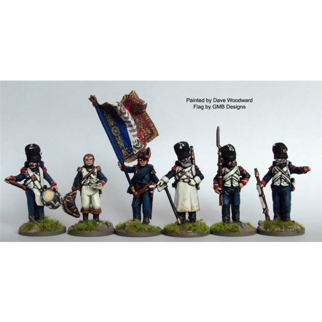 Chasseurs a Pied of the Imperial Guard Command standing casuall