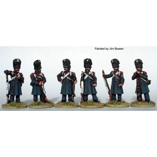 Chasseurs a Pied of the Imperial Guard in greatcoats ,standing