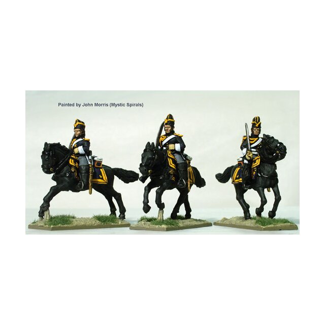 Grenadiers a Cheval of the Imperial Guard galloping, bonnet de p