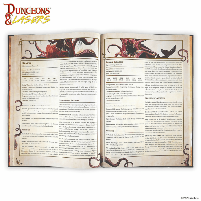 Dungeons & Lasers - The World Of Deuslair: Bestiary Book (HC) (EN)
