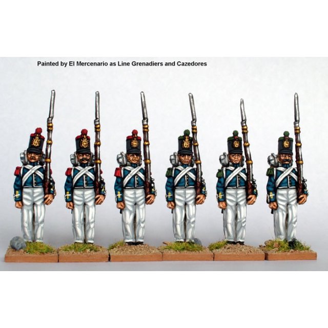 Infantry standing at attention flank companies