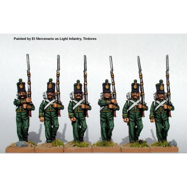 Infantry marching, centre companies, coatee and cylindrical shak