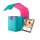 Squire PLUS 100+ XL - Teal & Pink
