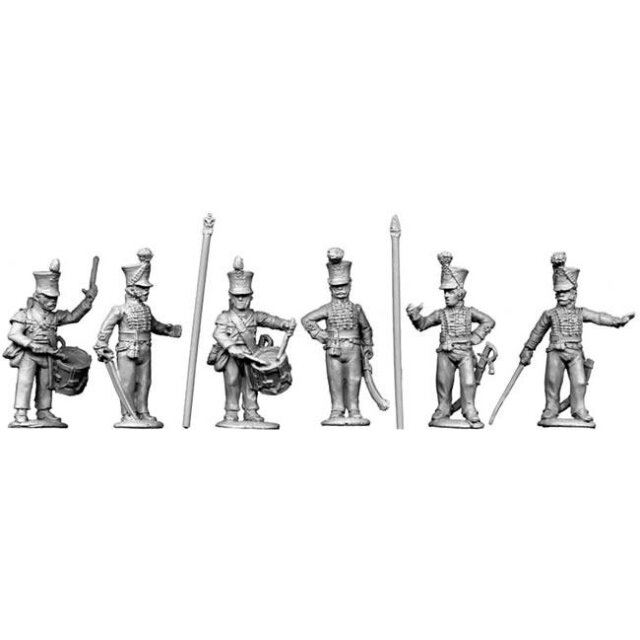 Line command, standing (2 Officers, 2 Standard bearers, 2 Musici