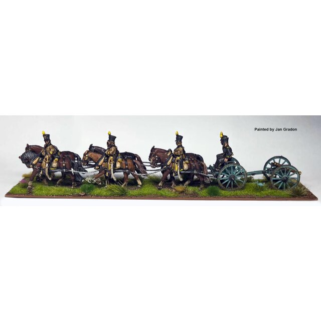 Foot artillery limber (six horse team with gun)