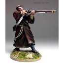 Armed monk firing musket