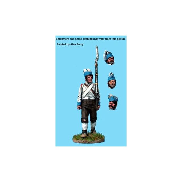 Spanish Line Infantry new recruit in 1805 fatigue dress and fora