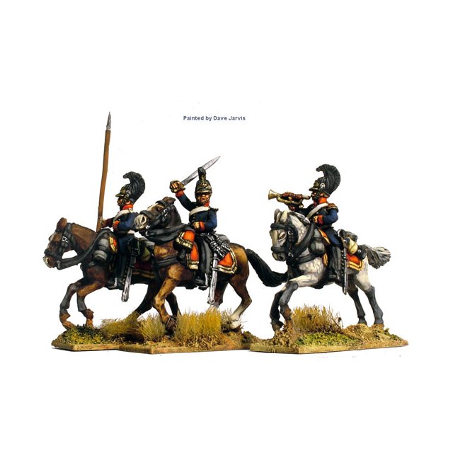 Cuirassier command in Litewka (officer in Leibrock) galloping