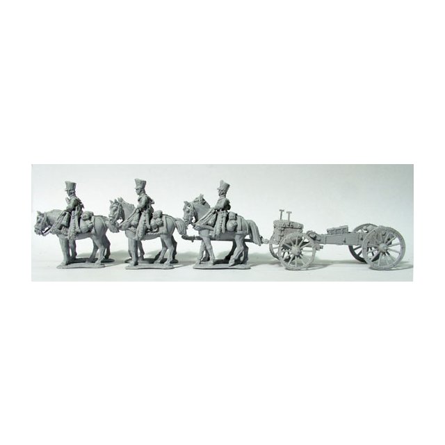 Foot artillery 6 horse limber team with 7inch howitzer