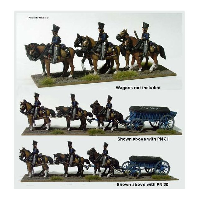 Six wheeled , two horse ammunition wagon