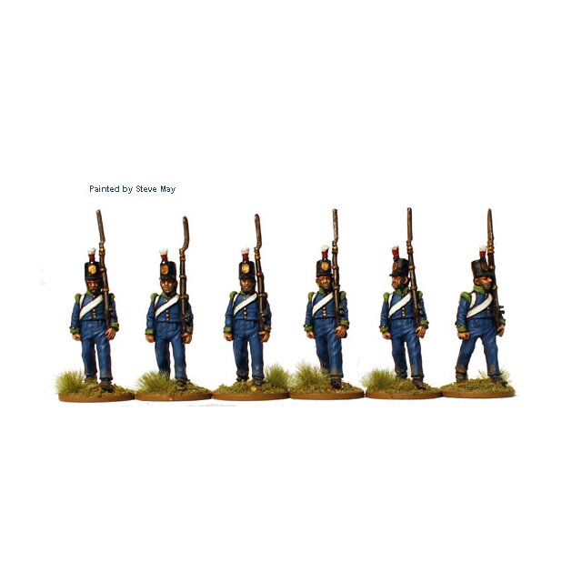 Prussian Reservists marching (shoulder wings)