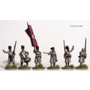 Musketeer command advancing wearing greatcoats