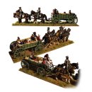 Four horse baggage wagon with casualties