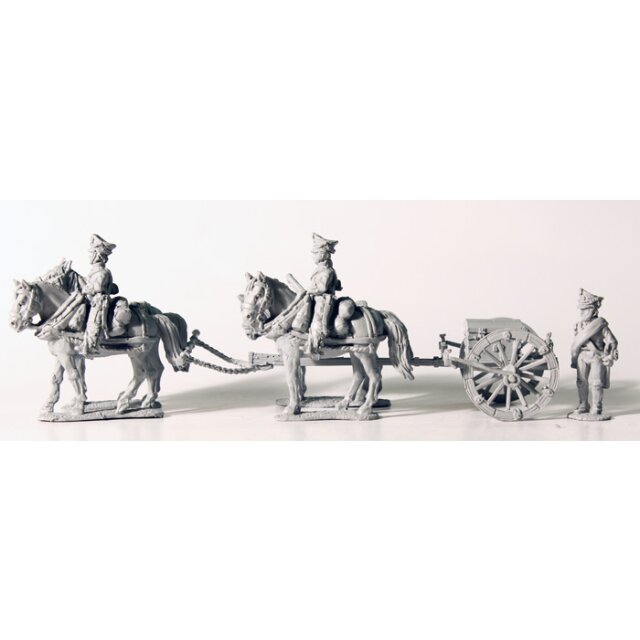 Four horse light foot artillery limber, no gun, standing