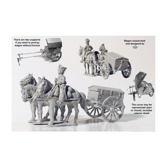 Three horse artillery ammunition cart