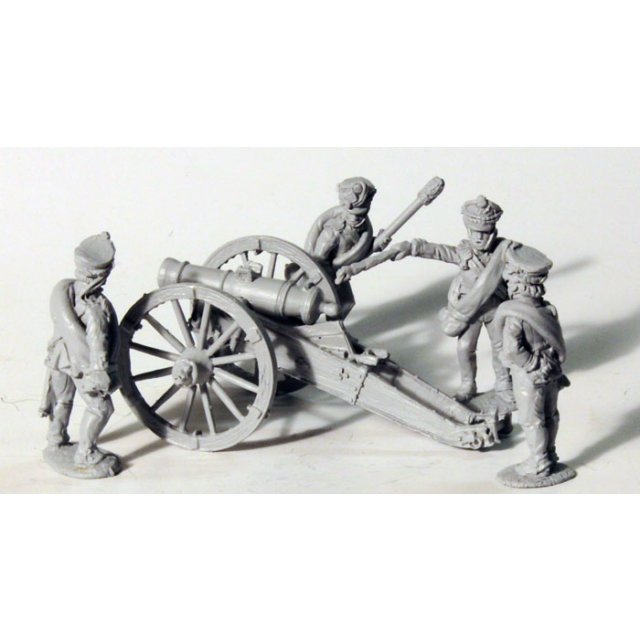 Foot artillery firing 20 pdr unicorn (1812 kiwers)