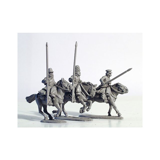 Don Cossacks (winter dress), lances upright, galloping