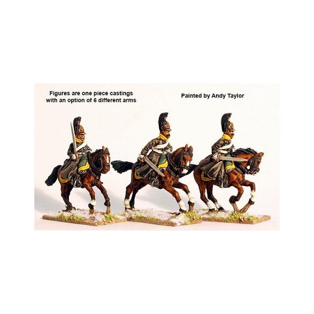 Dragoons in greatcoats galloping