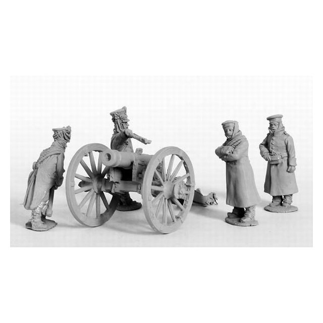 Foot Artillery in winter dress Firing 20pdr Unicorn