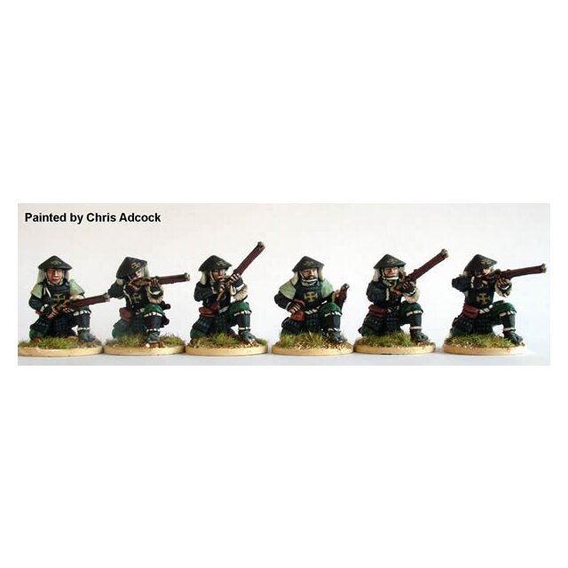 Ashigaru Arquebusier firing line, kneeling