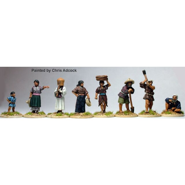 Villagers ( 7 figures +1 kid )