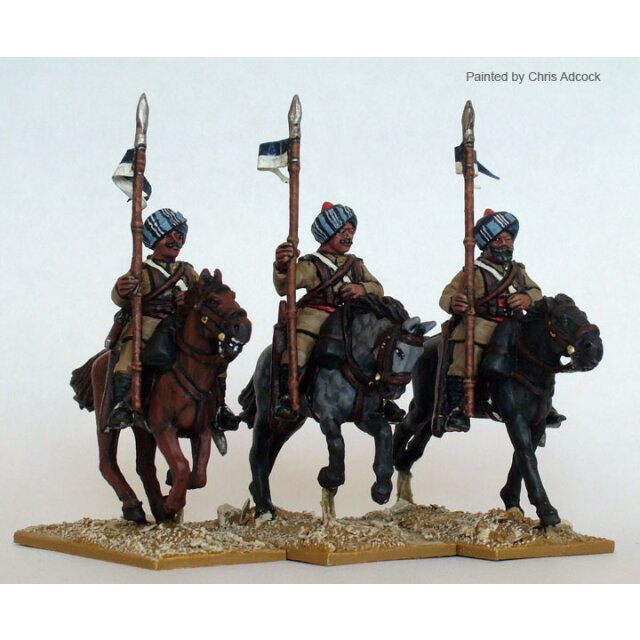 Bengal Cavalry with lances, Muslims, lances upright