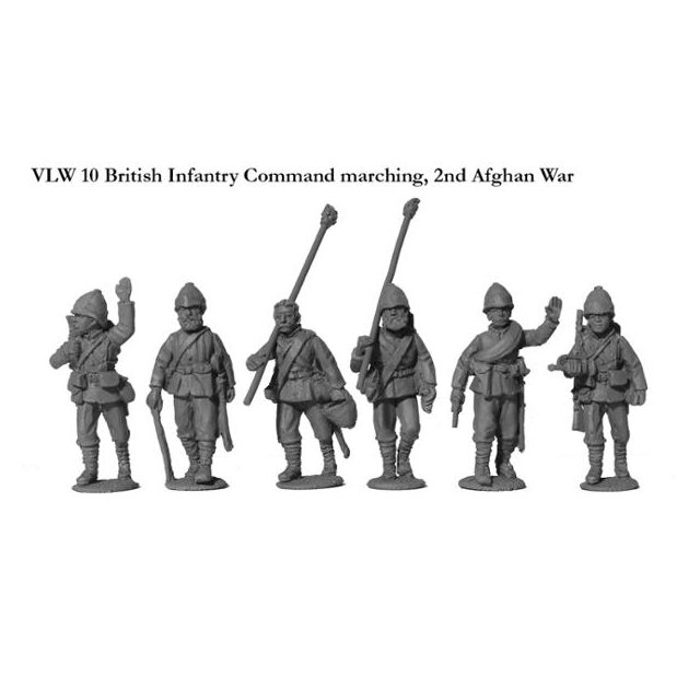 British Infantry Command marching, 2nd Afghan War