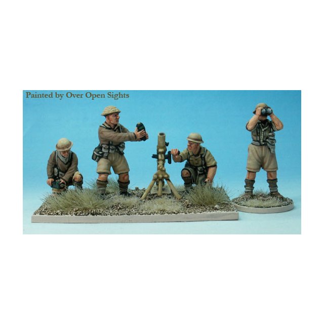 British 3inch mortar and four crew