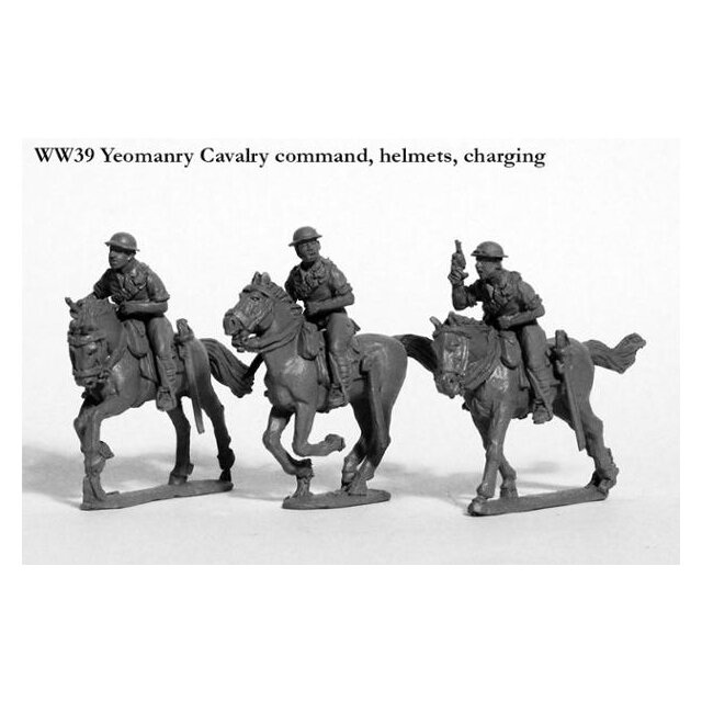 Yeomanry Cavalry command, helmets, charging