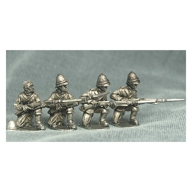 British infantry in kneeling poses