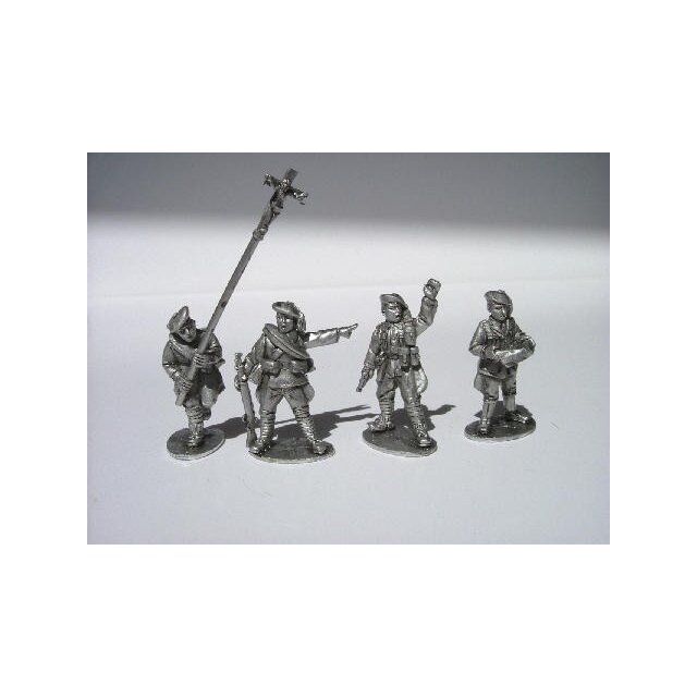 Carlist Requetes command 2xofficers,1xNCO, 1x cross bearer  